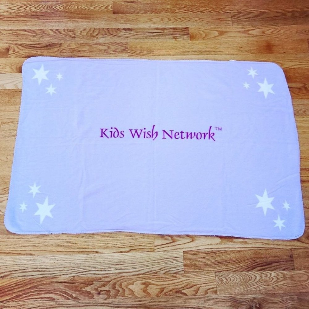 Purple Kids Wish Network Fleece Blanket